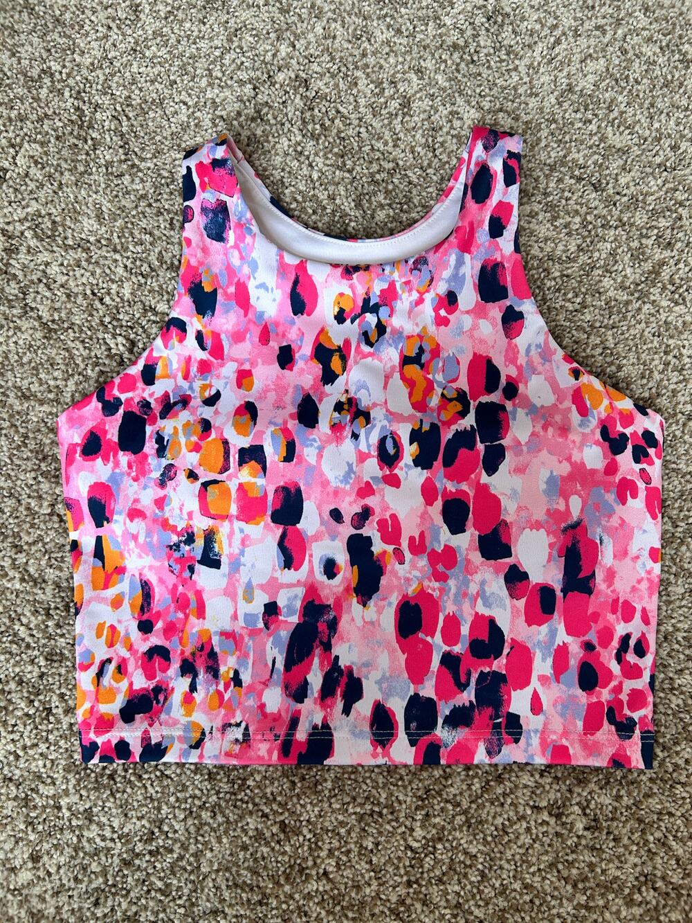 Tek Gear Performance Tank Top, Vibrant Animal Print, Size 8